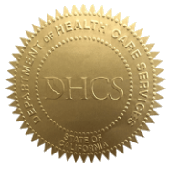 California Department of Health Care Services gold licensure seal